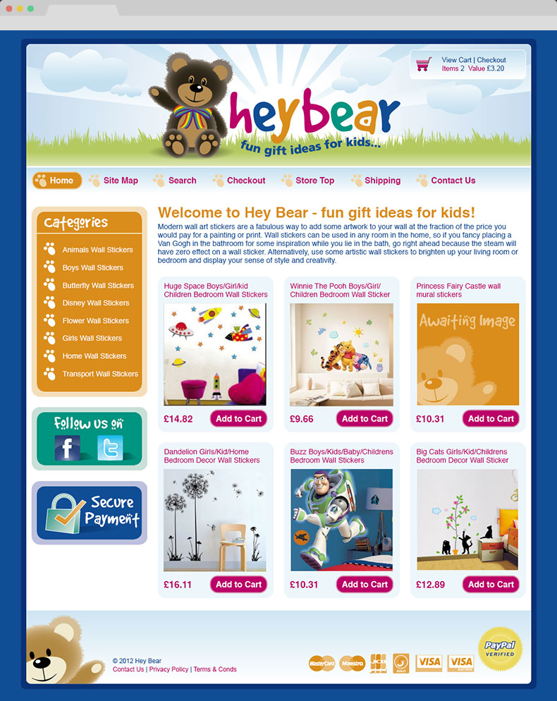 Hey Bear Ecommerce Website